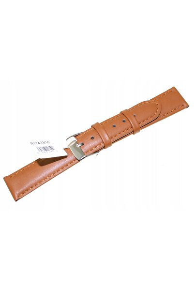 NO BRAND Curea de ceas din piele maro 18 mm JVD R17403
