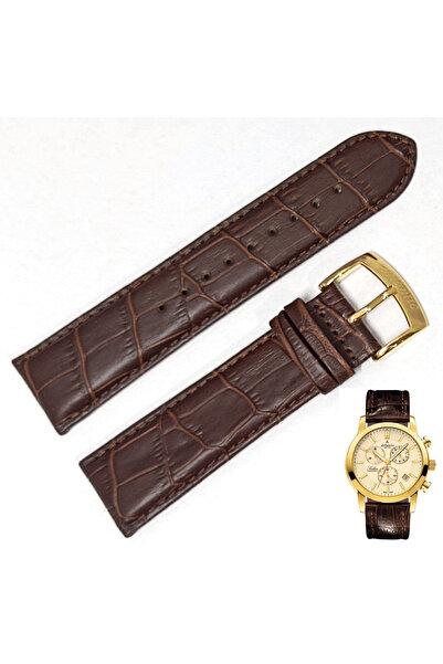 JORDAN KERR Curea de ceas din piele naturală maro Atlantic Sealine, 24 mm, cr...