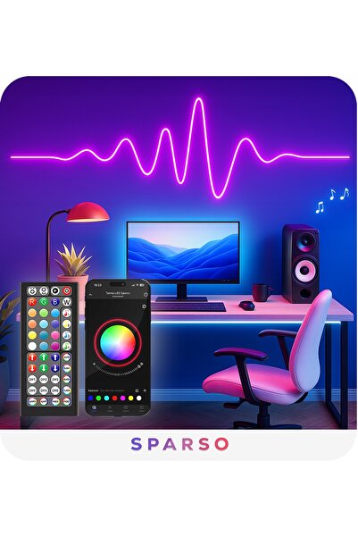 NO BRAND BANDĂ LED RGB 15 m (1x15) LED-uri NEON ELASTICĂ Rezistentă la apă Bl...