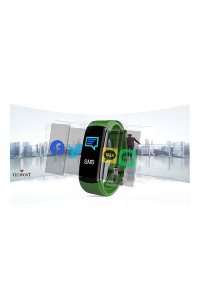 Giewont Smartband Fit&GO Duo GW200-5 - Negru + Curea Go Verde