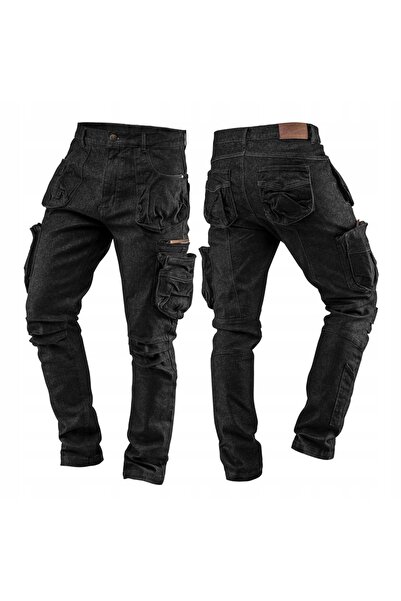 NEO Tools Pantaloni de lucru pentru bărbați, mărimea 3XL, din denim elastic, ...