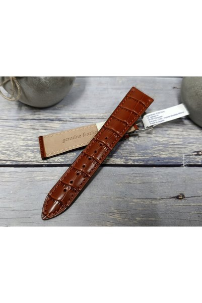 NO BRAND Curea de ceas din piele maro Morellato Bayon Crocodil 22/18 mm X6167