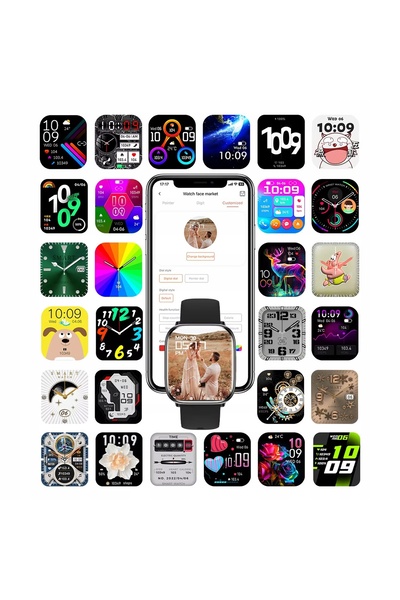 Rubicon Ceas pentru Comuniune, Smartwatch, Apeluri, Apeluri Bluetooth, 2 cure...