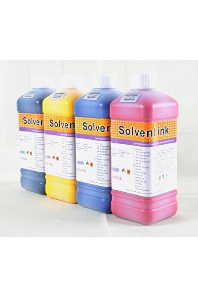 NO BRAND Cerneală pe bază de solvent (1 Litru) - Albastru (Cyan)