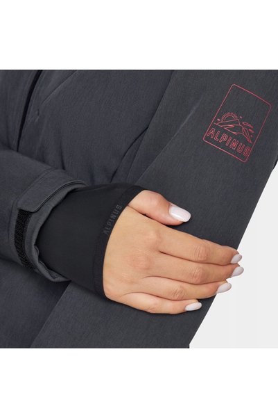 Alpinus Jachetă softshell Minthi pentru femei - grafit/negru L