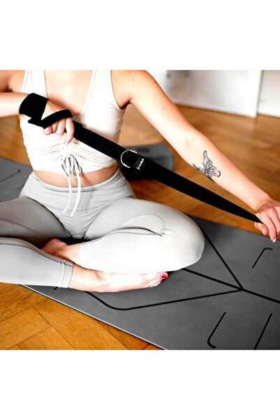 HMS Set de fitness și yoga cu saltea de plută, bloc și curea, gri