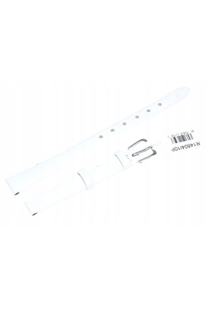 NO BRAND Curea de ceas din piele albă 10 mm JVD R14804