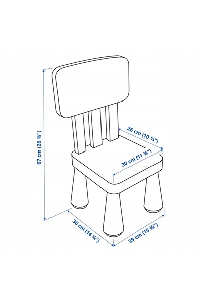 NO BRAND Scaun pentru copii IKEA MAMMUT, verde, din plastic