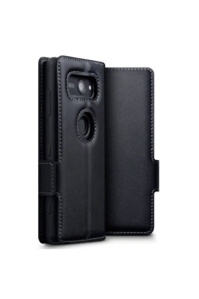 Terrapin Low Profile Δερμάτινη Θήκη - Πορτοφόλι Sony Xperia XZ2 Compact - Black