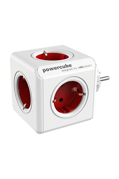 Allocacoc PowerCube Original - Πολύπριζο με 5 Υποδοχές - Red