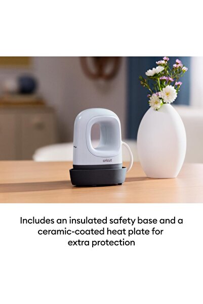 Cricut EasyPress Mini LT, Presă termică mini compactă pentru HTV, cerneală infuzibilă și sublimare, Albastru Zen