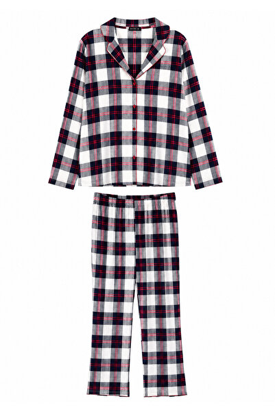 Sezgi Tekin Shirt Pants Plaid Pajama Set