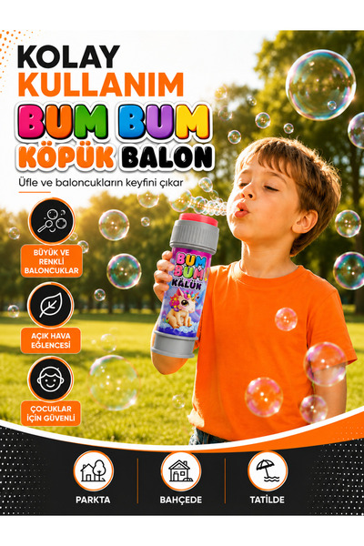 Zeyn Gross Bum Bum Köpük Balon Oyuncağı 36'lı Set | Çocuklar İçin Sabun Balon...