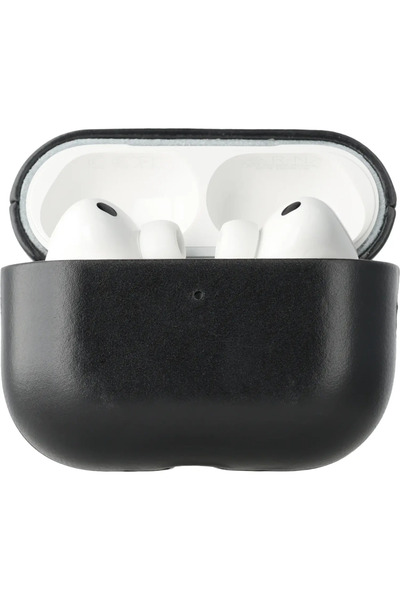 ROSSO Θήκη AirPods Pro 3rd Gen Deluxe Σκληρή Δερμάτινη - Black