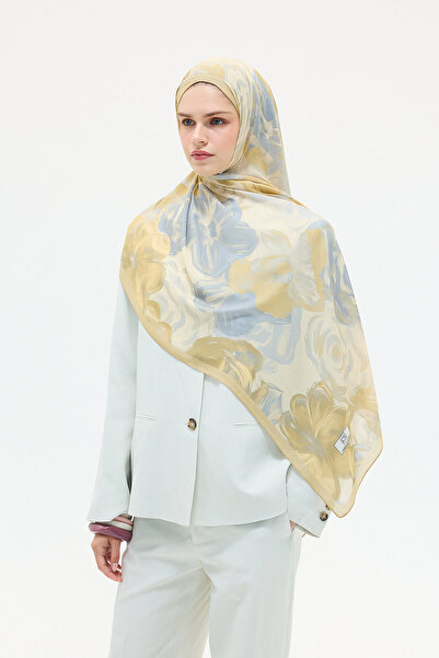 cs camellia scarf Σάλι Liora Rami - Κίτρινο-Γκρι