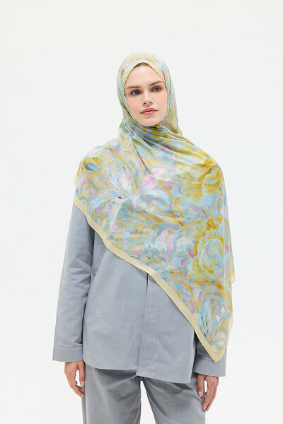cs camellia scarf Elora Rami Shawl - Yellow
