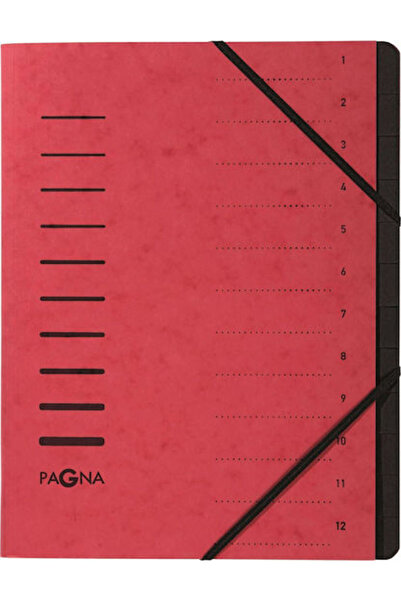 Other Pagna Ντοσιέ 12 Θέσεων 1-12 Κόκκινο Κωδικός: 40059-01