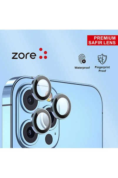 Pazarplus iPhone 15 Plus Camera Lens Protector Sapphire Non-Distorting Image Quality Anti-Glare Premium