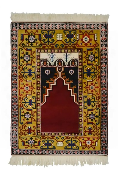 KilimCo. Vintage Konya Handwoven Prayer Rug 110X150 cm (1.65 m²)