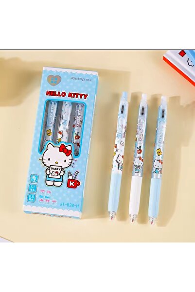 MyBalliStore Sanrio Hello Kitty 3'lü Jel Kalem Seti (siyah yazar)