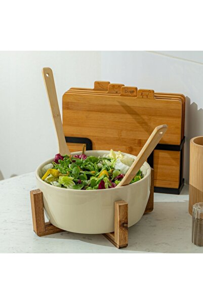 estia Bol din gresie de 28 cm pentru salată, gustări și fructe