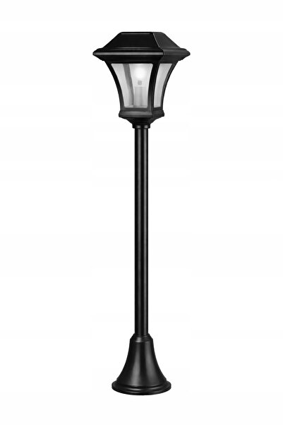 NO BRAND Lampă solară de grădină, tip felinar, stâlp exterior, 124 cm
