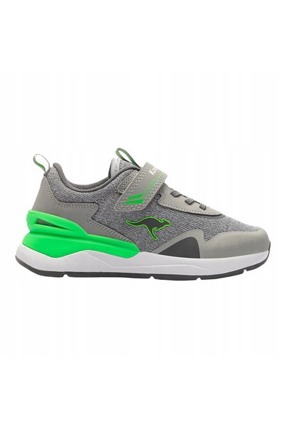 NO BRAND KangaROOS KD-Gym EV gri vaporiu/verde neon 28 EU pantofi pentru copii