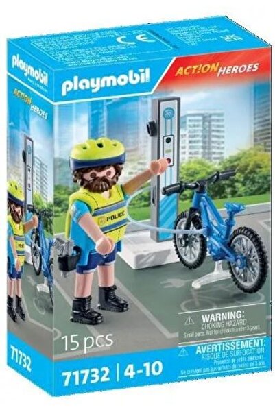 Playmobil Αστυνομικός με ηλεκτρικό ποδήλατο (71732)