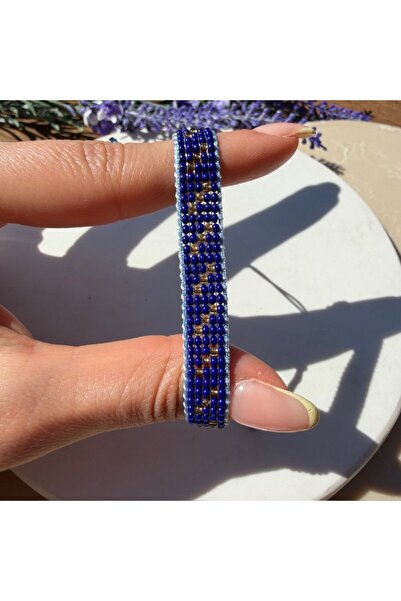 nesdesignn Oblique Model Bead Bracelet (Navy Blue)