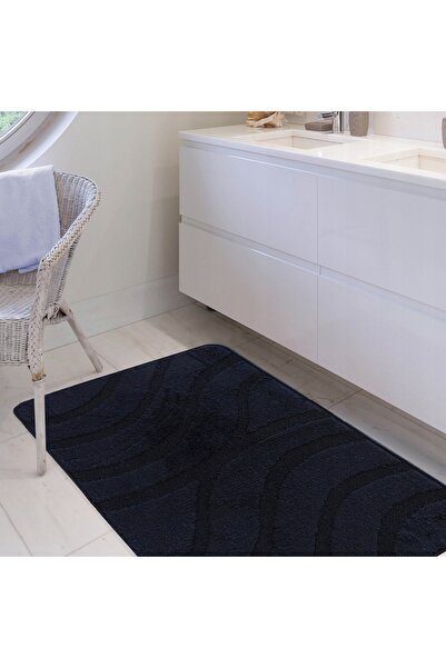 NO BRAND Covorașe de baie decupate Symphony Black, set negru (50 cm x 80 cm)