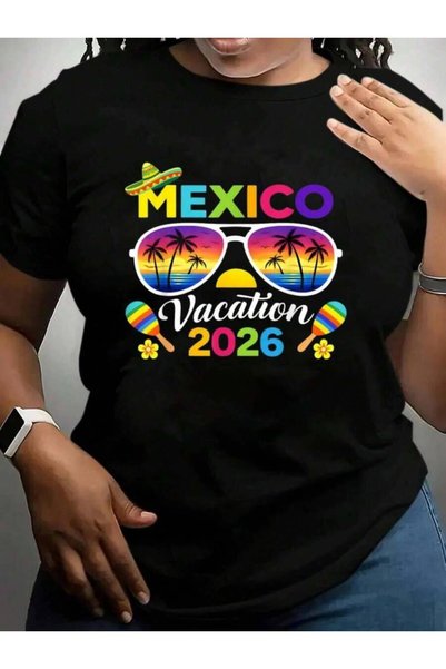 2BIR تي شيرت Mexico Vacation 2026 Beach Birthday Trip Crew Cancun Cabo باللون...