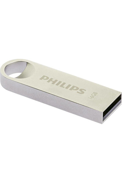 Philips Moon 16GB USB 2.0 Στικάκι Ασημί