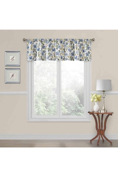 Generic Brand Waverly Farmhouse Scalloped Valance Rod Pocket Window Curtain f...