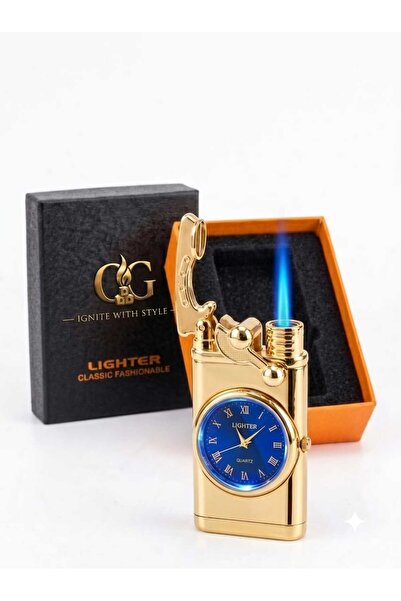CG Lighter Brichetă Premium CG cu Ceas Quartz, Flacără Jet Antivânt, Reîncărc...