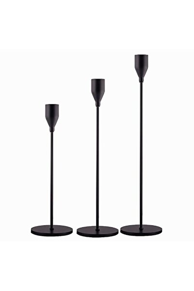 Generic Brand Matte Black Candlestick Holders Set of 3, Decorative Candlestic...