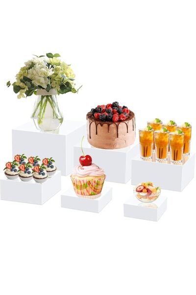 Generic Brand Acidea 6Pcs Buffet Risers, Food Risers for Buffet Table, 6 Diff...