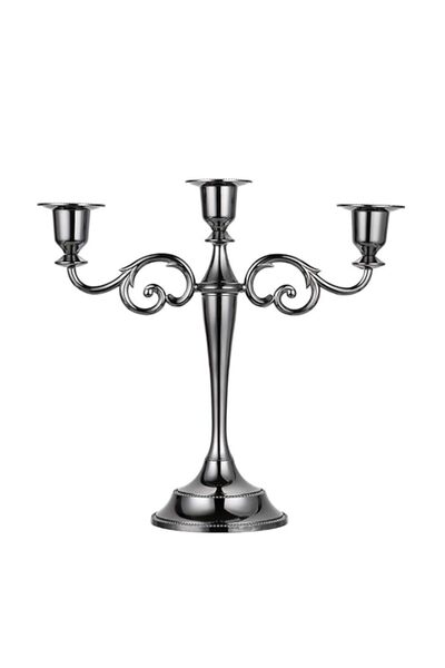 Generic OwnMy 3 Arms Metal Candelabra Candlestick Silver European Elegant Can...