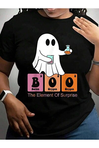 9JY Halloween Black Graphic T Shirts Tee