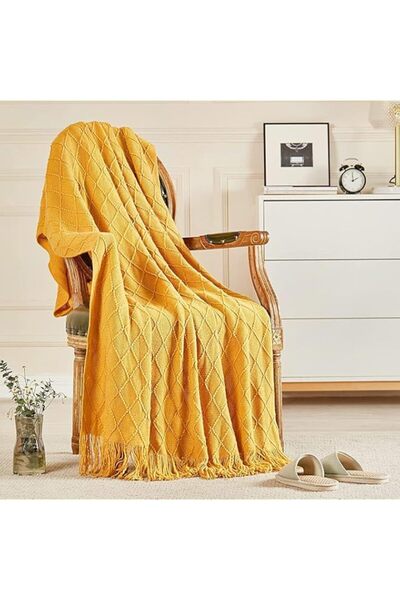 Generic Joyzzz Knitted Throw Blankets, Lightweight Soft Woven Blanket with Ta...