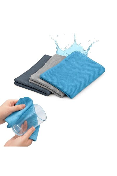 Generic AMERTEER Premium Microfiber Glass Cleaning Cloths – 3 Pcs Double-side...