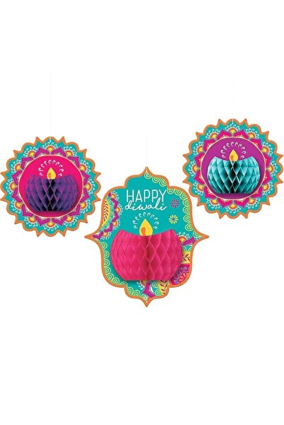 Generic amscan Diwali Hanging Honeycomb Decorations