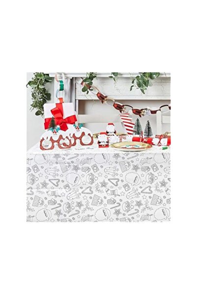 Generic Hootyballoo Festive Colour in Paper Tablecloth 260cm x 140cm
