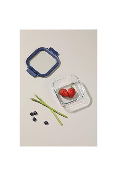 Generic Neoflam Comodo Square Glass Food Container with Lid, 800 ml Capacity