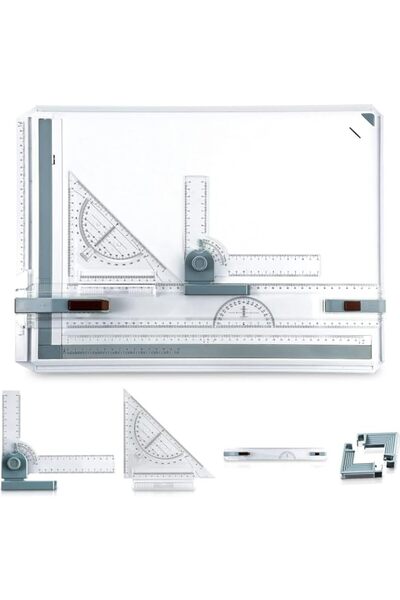 Generic Zonon A3 Portable Drawing Board, Multi-Function Metric Drafting Table...