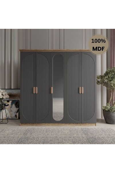 Flances Soho 5 Kapak Mdf Gardırop