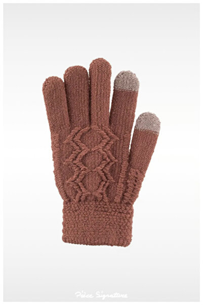 PIECE SIGNATURE Autumn and Winter Warm Double Layer Thick Gloves Touch Screen...