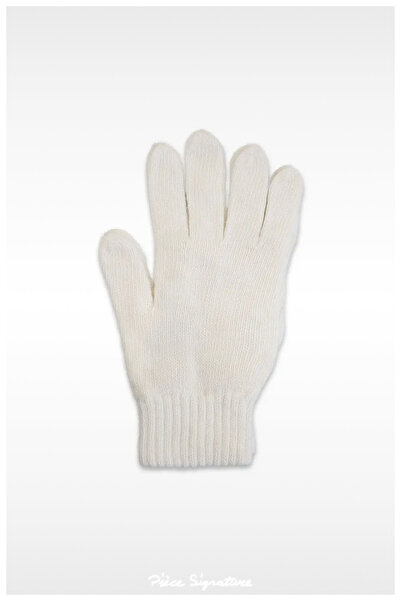PIECE SIGNATURE 2024 New Five-Finger Angora Gloves Solid Color (50% Viscose 4...
