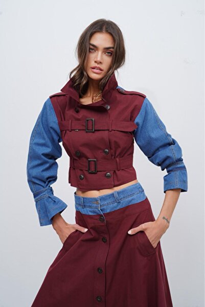 luzuze Women's Vesper Trench Coat Skirt Set