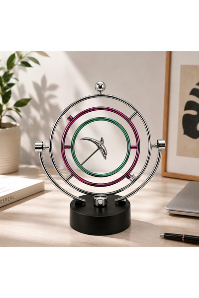 Mihristore Masaüstü Kinetik Denge Dekoru Hareketli Metal Obje Masaüstü Ofis V...