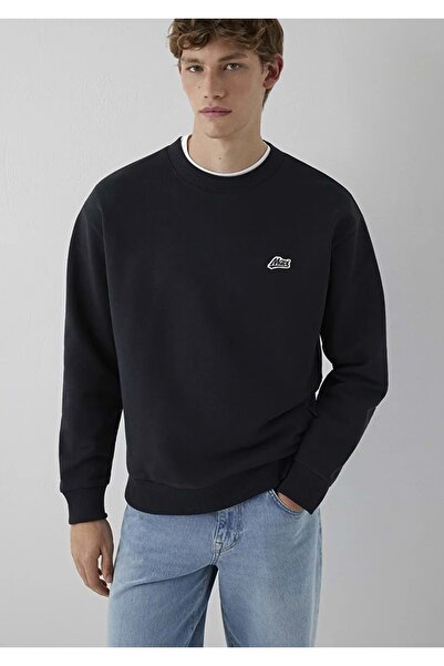 Mavi M0S10611 Patch Embroidered Men's Sweatshirt Black